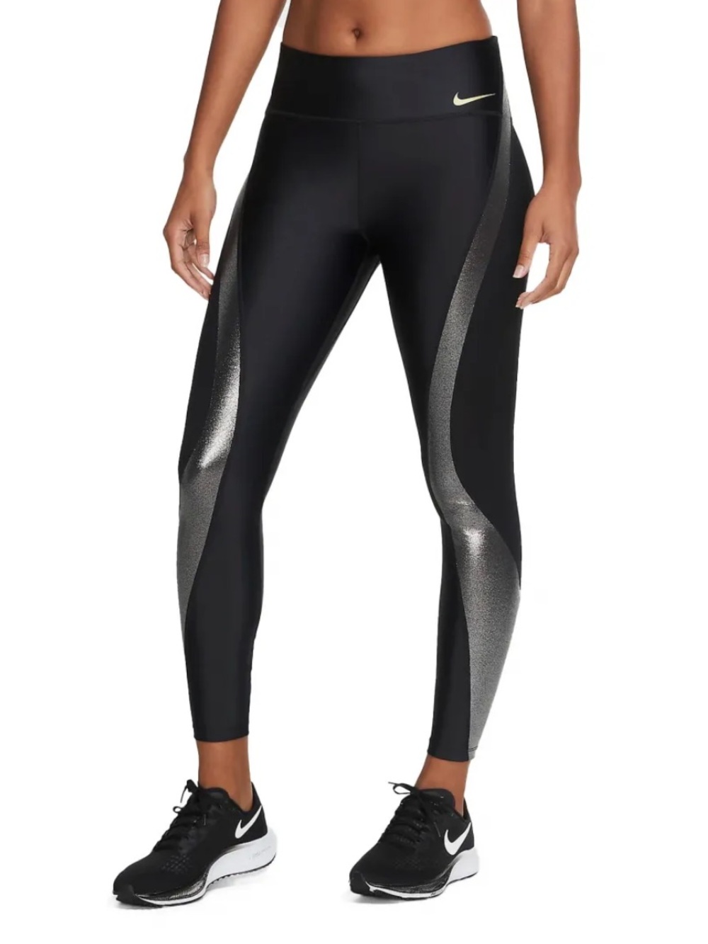Nike Icon Clash Speed 7/8 Retro Running Tights Black Leggings Women's Medium